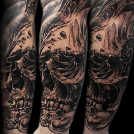 Tattoos - nautilus skull - 125298
